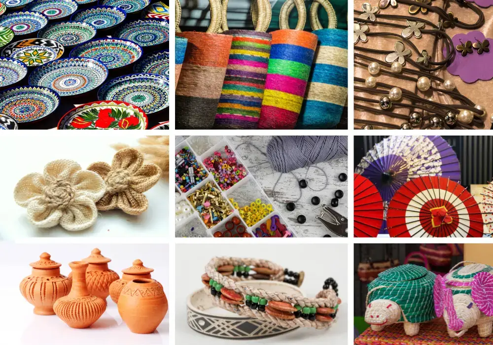 image of a variety of handcrafted items