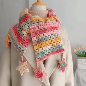 picture of Crocheted Star Scarf