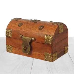 picture of Vintage Wooden Jewelry Box