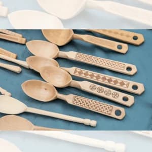 picture of Engraved Wooden Spoons Set